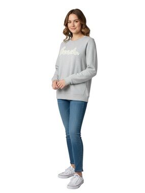 Bench Light Gray Crewneck Sweatshirt with Script Logo Size XL